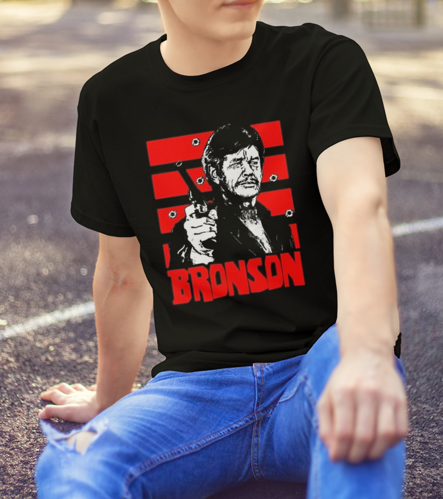 Chat Rat 99 Mag Charles Bronson 70s Movie Death Wish 1974 Gun Iconic Bronson Image T-Shirt