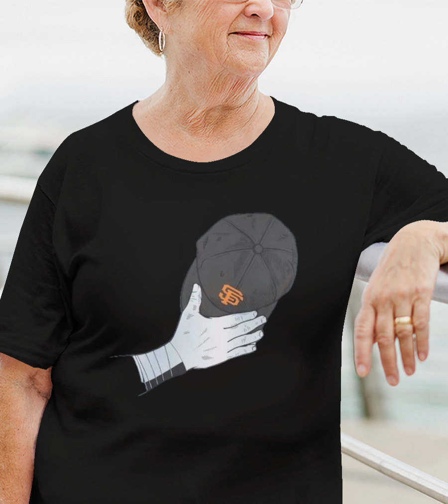 San Francisco Giants Logo Baseballism MLB Hand Holding Cap T-Shirt