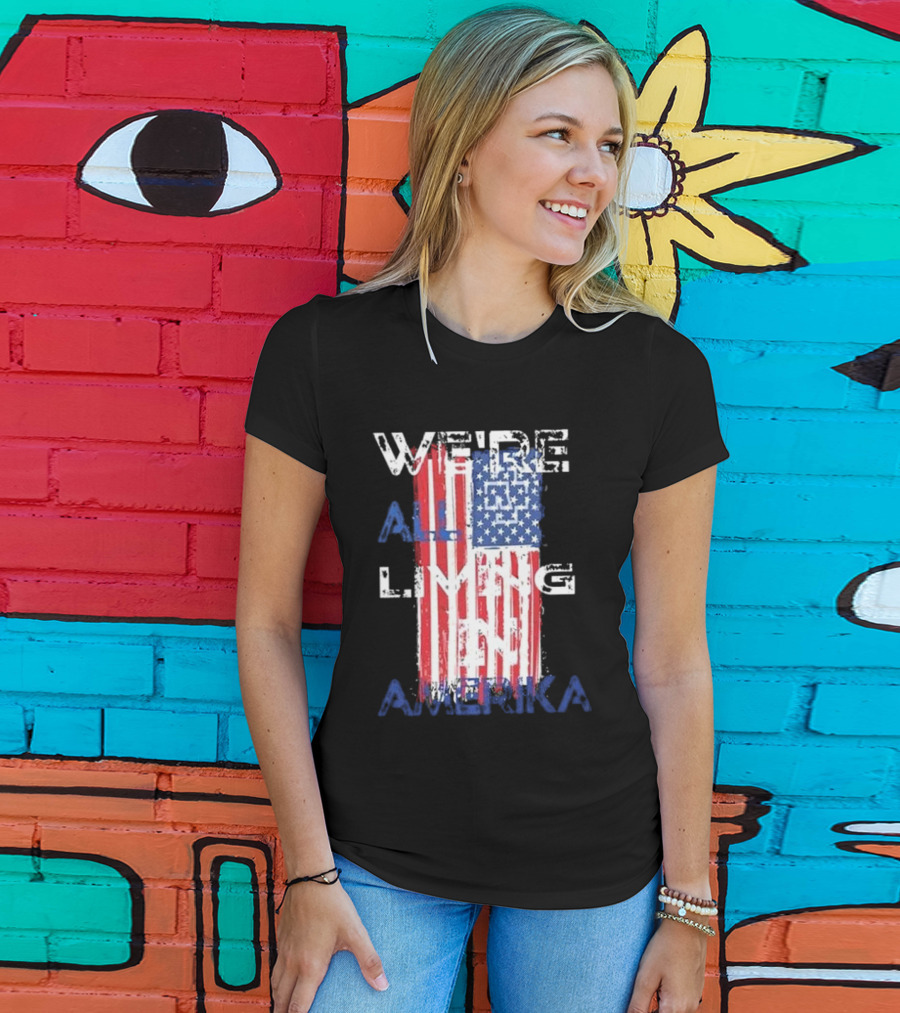 Rammstein Band We’re All Living In Amerika American Flag T-Shirt
