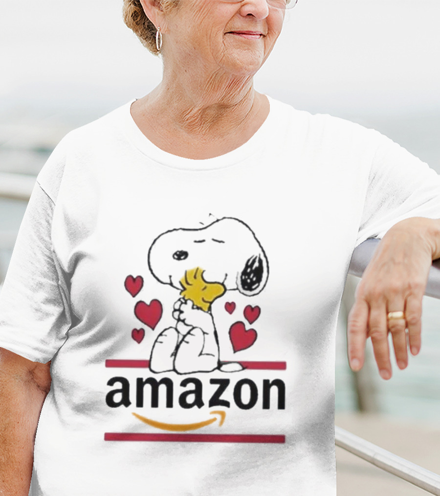 Snoopy Woodstock Hearts Amazon T-Shirt