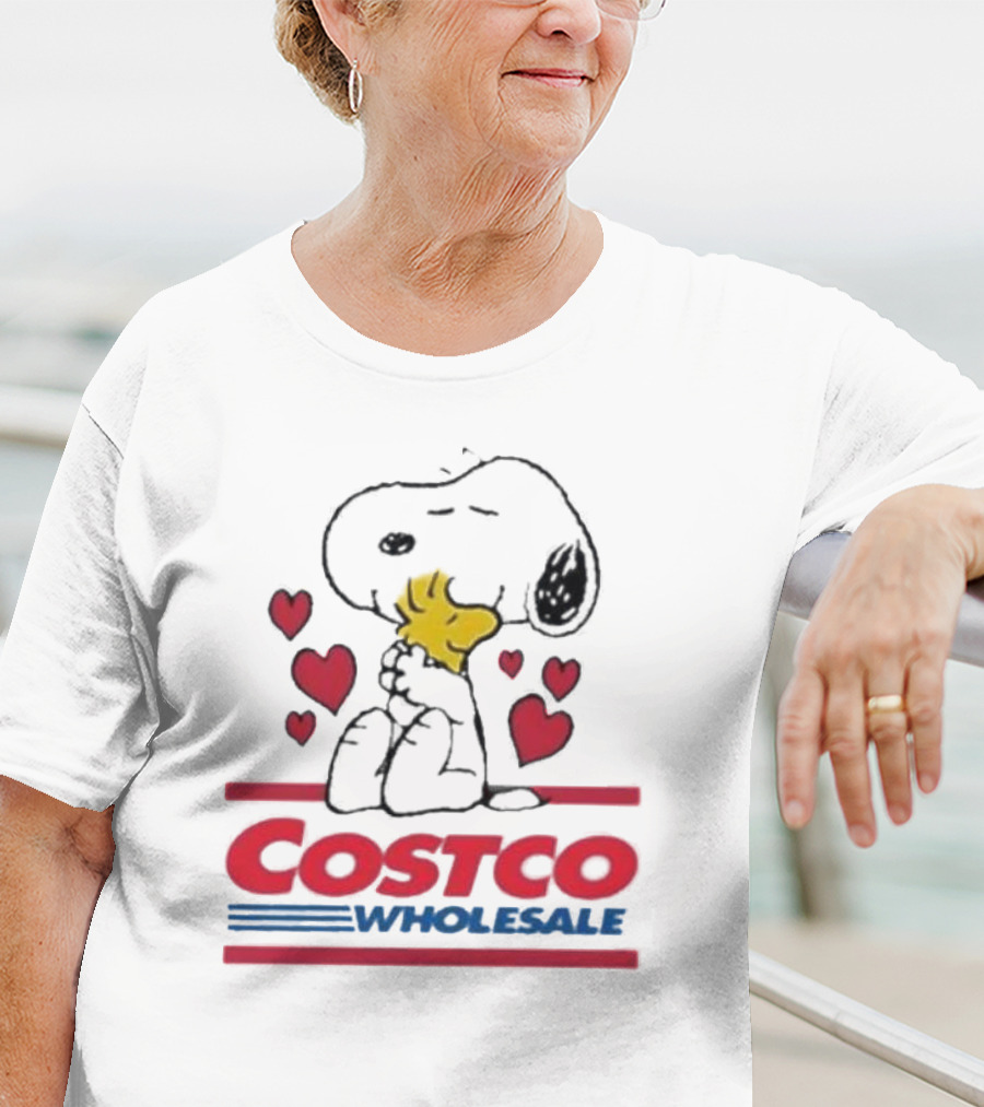 Snoopy Woodstock Hearts Costco Wholesale T-Shirt