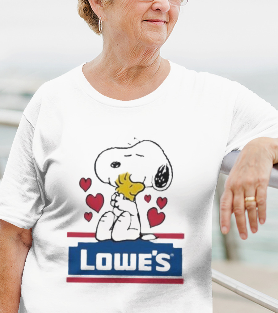 Snoopy Woodstock Hearts Lowe's Embrace T-Shirt