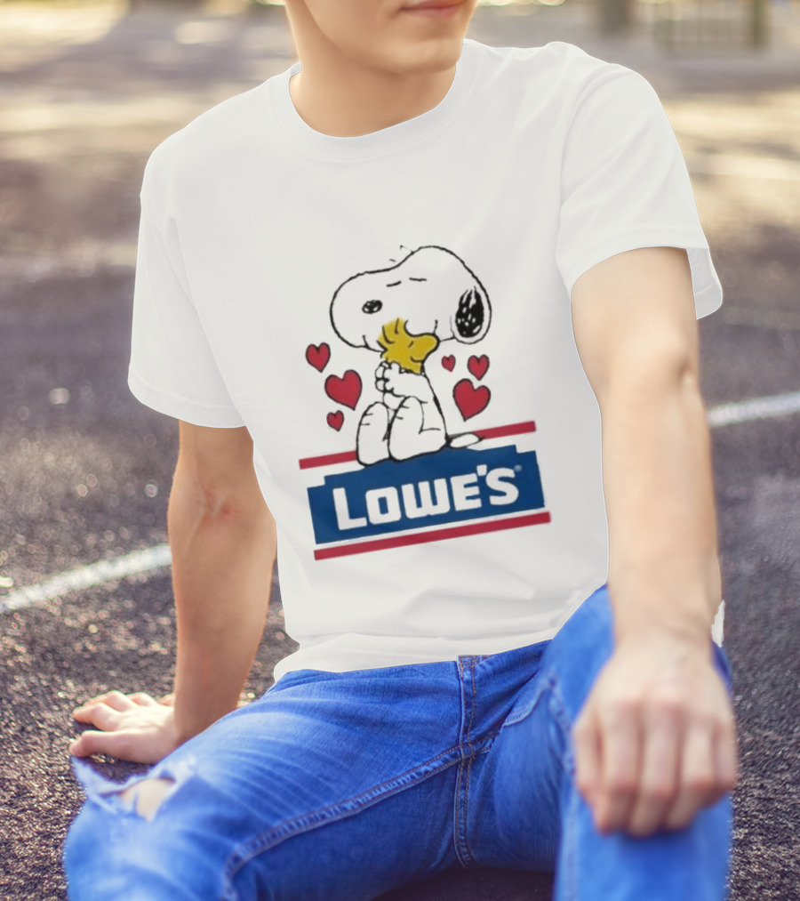 Snoopy Woodstock Hearts Lowe's Embrace T-Shirt