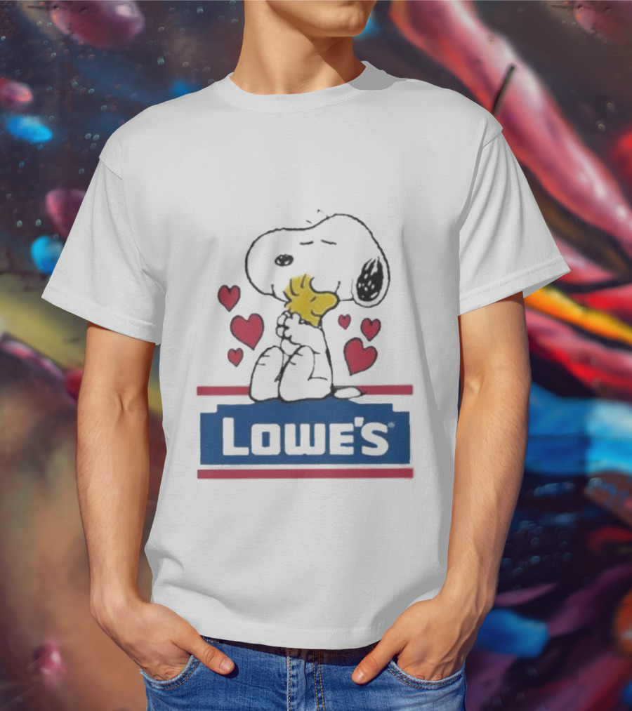Snoopy Woodstock Hearts Lowe's Embrace T-Shirt