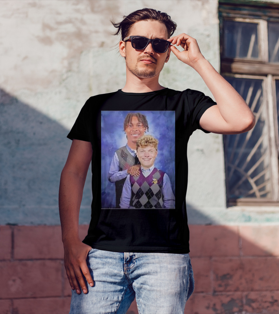 Step Brothers Justin Jefferson JJ McCarthy Minnesota Vikings T-Shirt