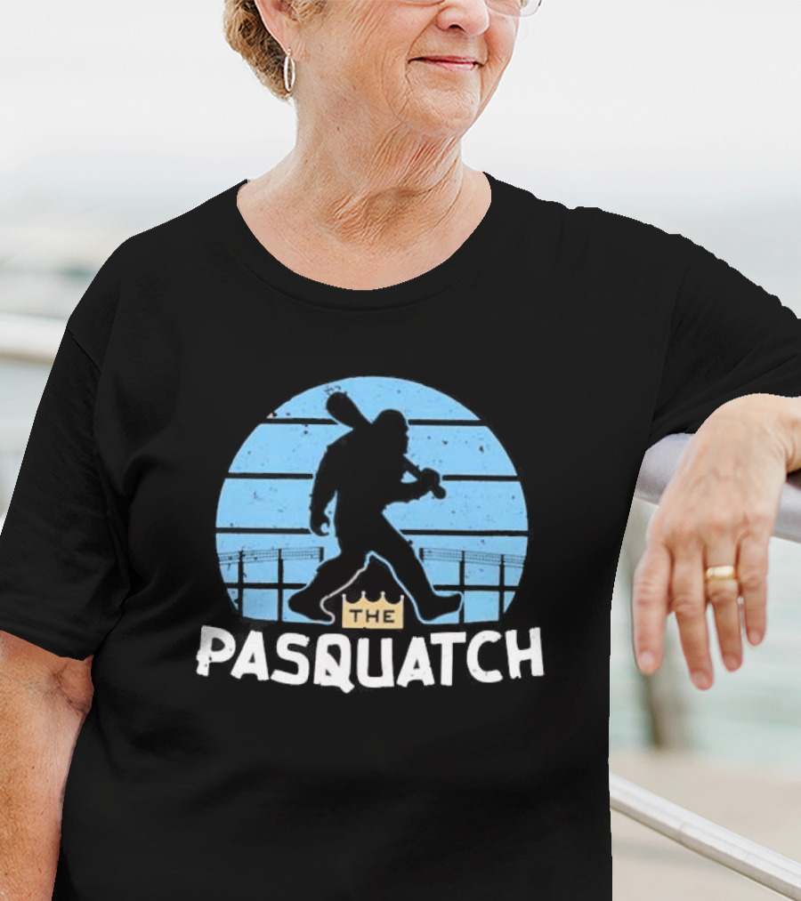 The Pasquatch Kansas City Royals Baseball Sasquatch Silhouette With Crown T-Shirt