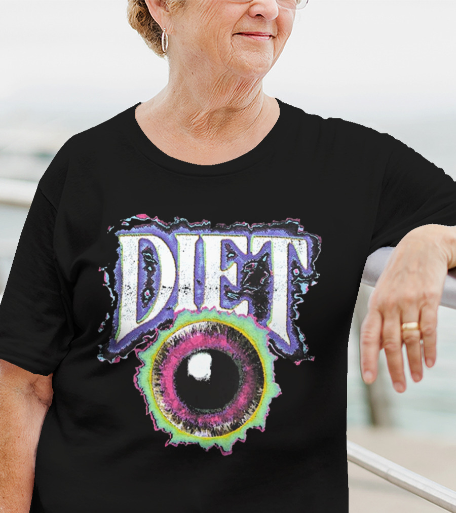 Diet Starts Monday Eyeball Colorful Retro T-Shirt