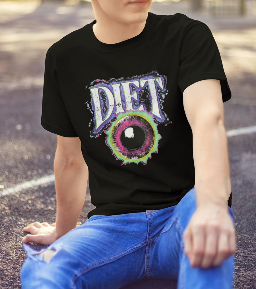 Diet Starts Monday Eyeball Colorful Retro T-Shirt