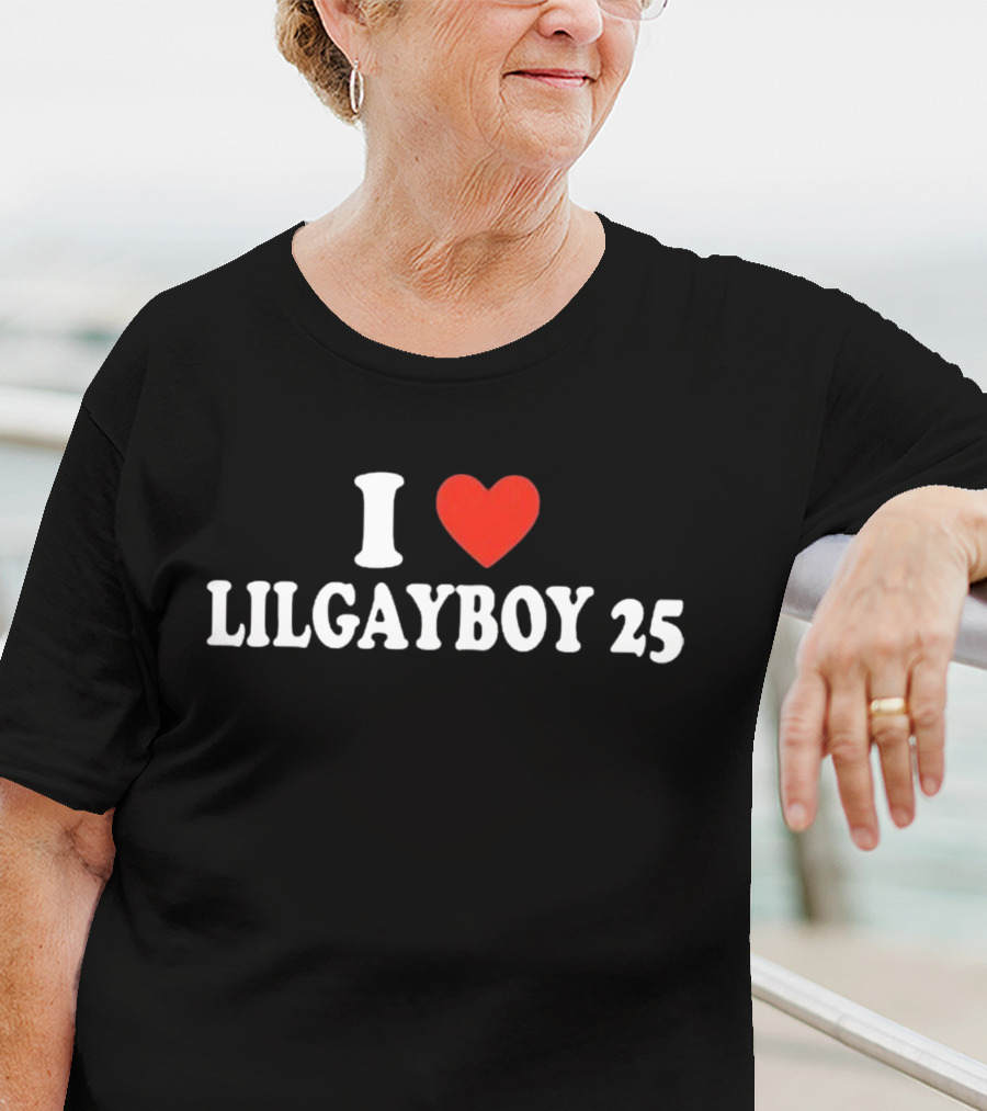 I Love Lilgayboy 25 Red Heart T-Shirt