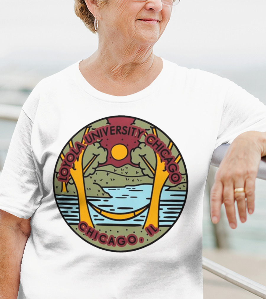 Loyola University Chicago IL Scenic Landscape Ramblers Comfort Colors T-Shirt