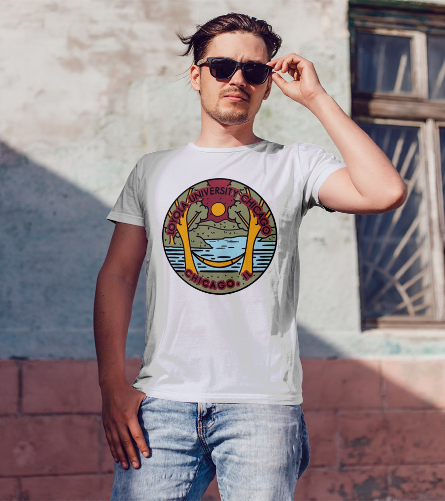 Loyola University Chicago IL Scenic Landscape Ramblers Comfort Colors T-Shirt