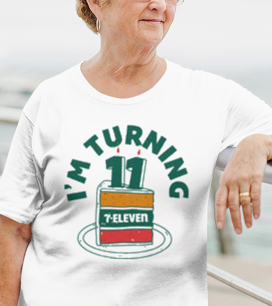 I'M TURNING 11 7-ELEVEN BIRTHDAY CAKE SLICE T-Shirt