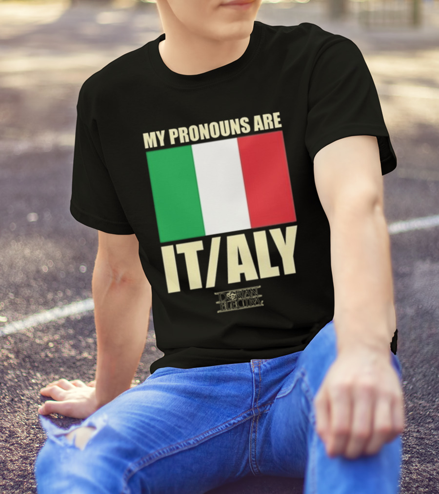 Dorian Electra My Pronouns Are Italy IT/ALY Italian Flag T-Shirt