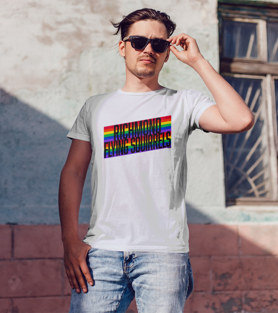 Richmond Flying Squirrels Pride Rainbow Stow T-Shirt