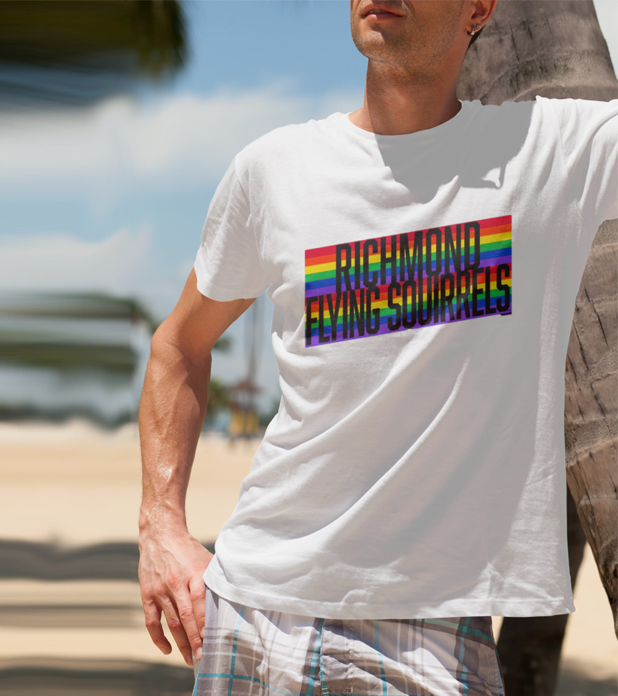 Richmond Flying Squirrels Pride Rainbow Stow T-Shirt