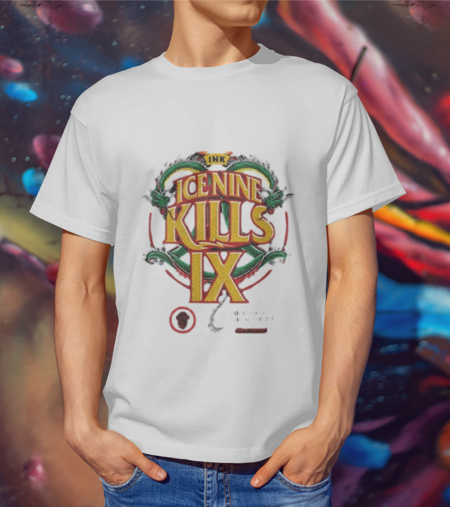 Ice Nine Kills IX Double Dragon Nine Times The Action INK Horror Inked T-Shirt