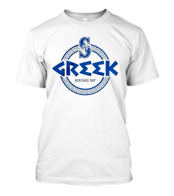 Mariners Greek Heritage Day Greek Chain T-Shirt