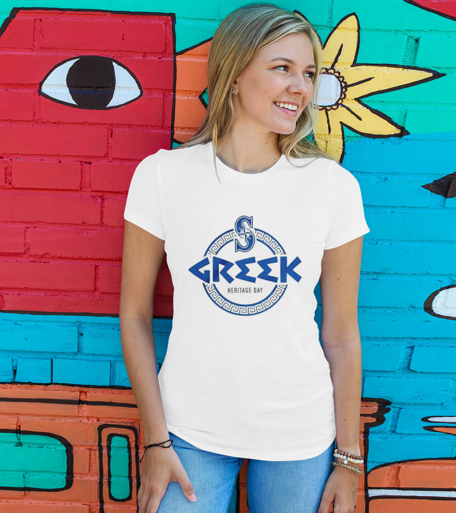 Mariners Greek Heritage Day Greek Chain T-Shirt