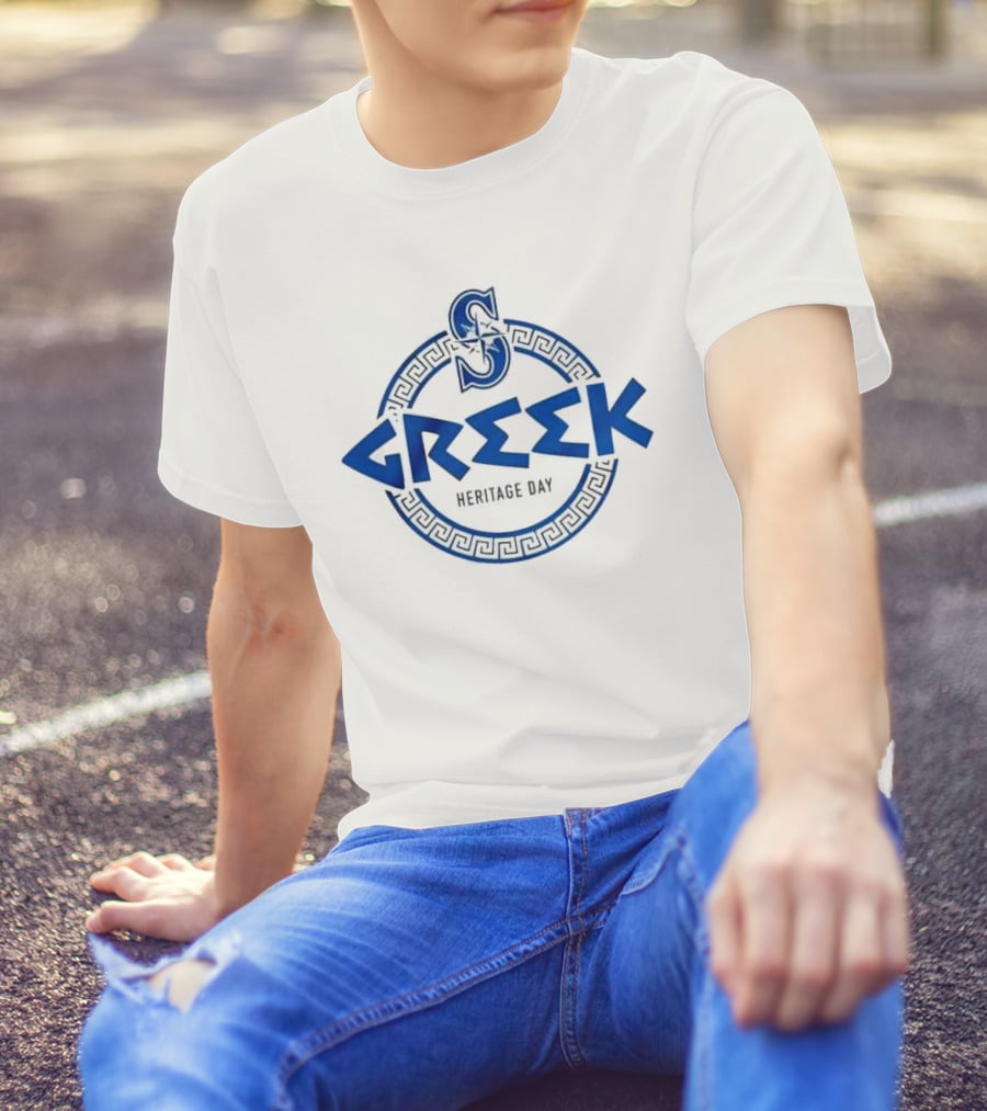Mariners Greek Heritage Day Greek Chain T-Shirt