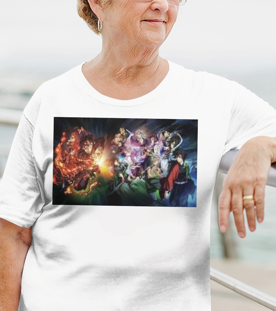 Demon Slayer Kimetsu No Yaiba Epic Hashira Training Battle Scene T-Shirt