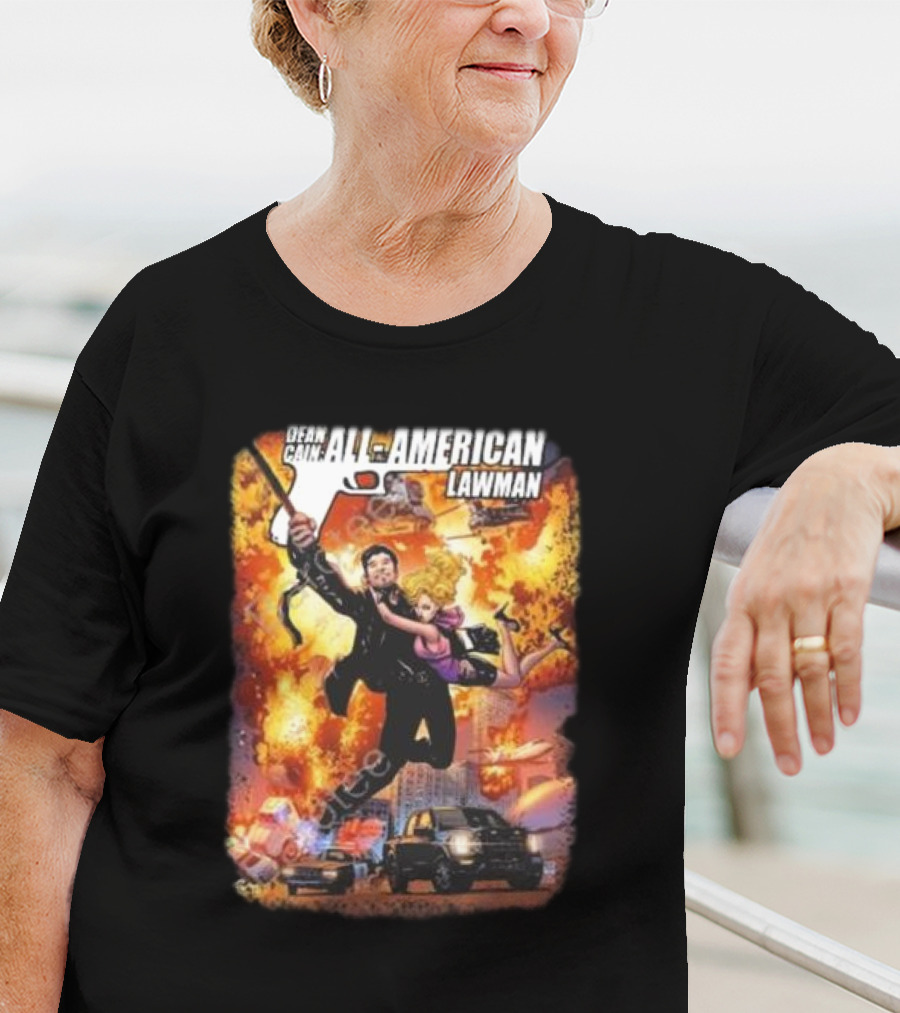 Dean Cain All-American Lawman Explosive Action With Gabe Eltaeb Big Man Comics Influence T-Shirt