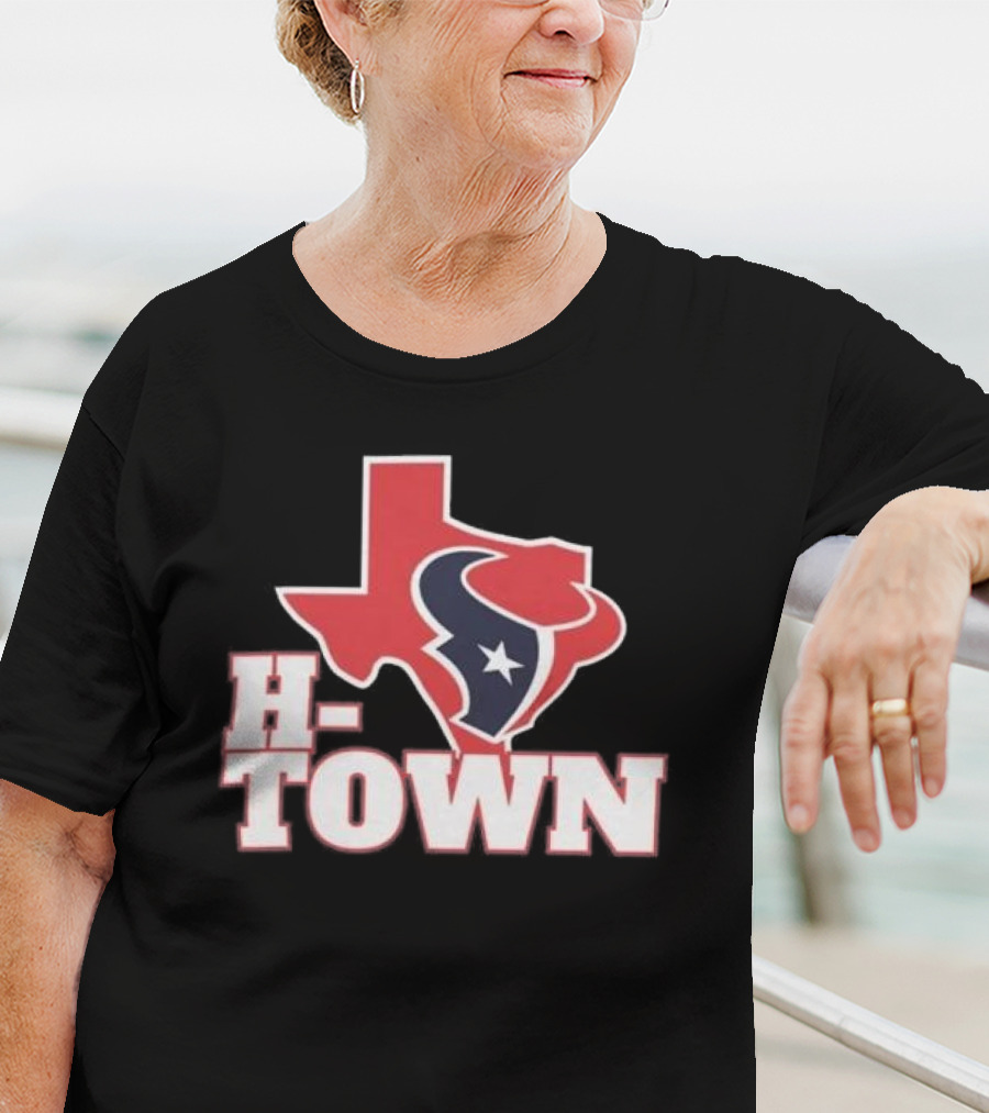 Houston Texans H-Town Texas Outline T-Shirt
