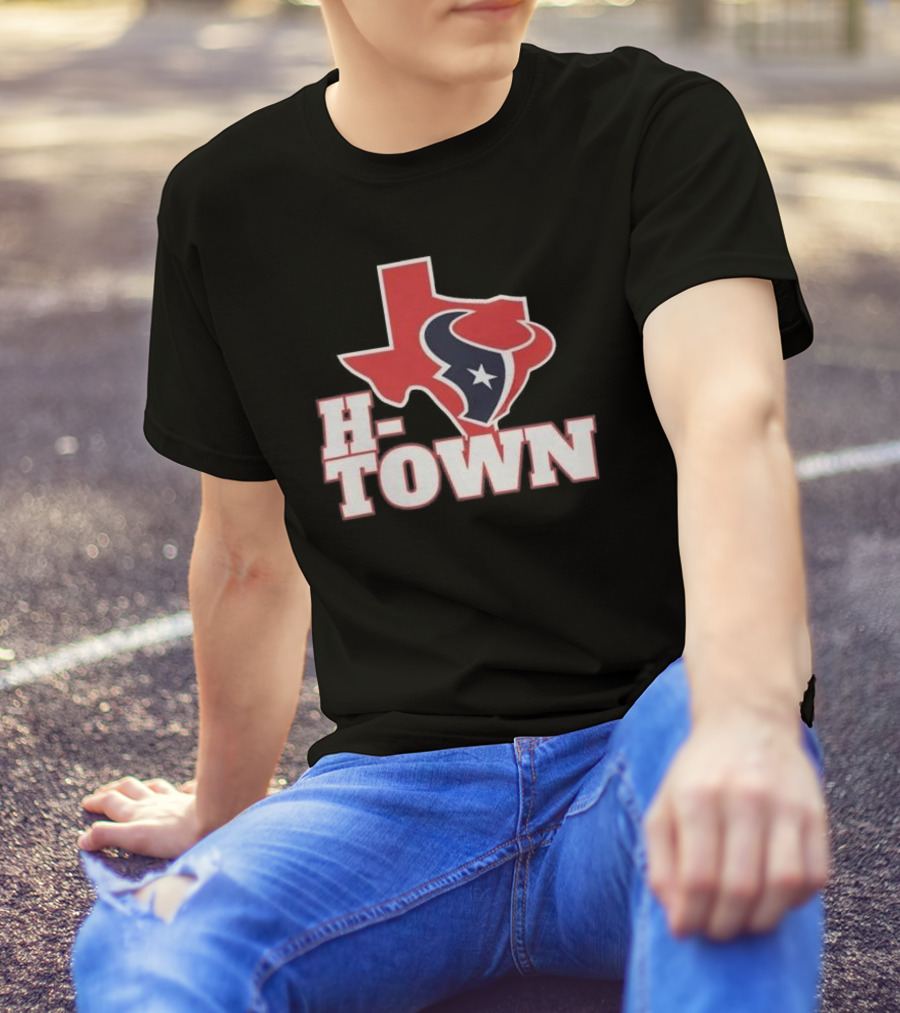 Houston Texans H-Town Texas Outline T-Shirt