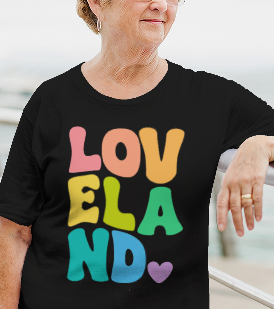 Loveland Rainbow Letters With Heart T-Shirt