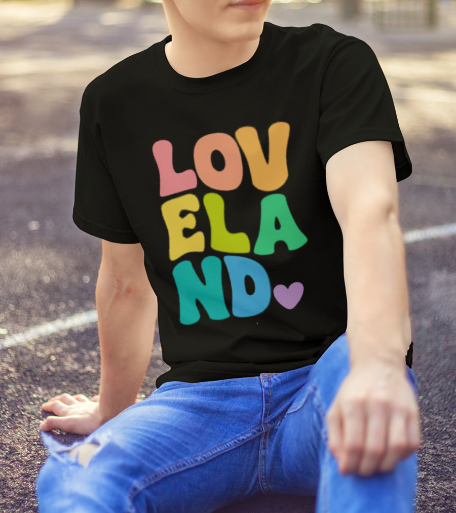 Loveland Rainbow Letters With Heart T-Shirt