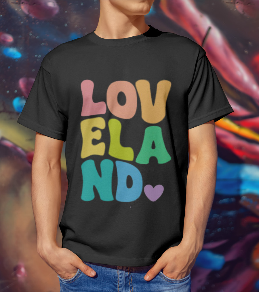 Loveland Rainbow Letters With Heart T-Shirt