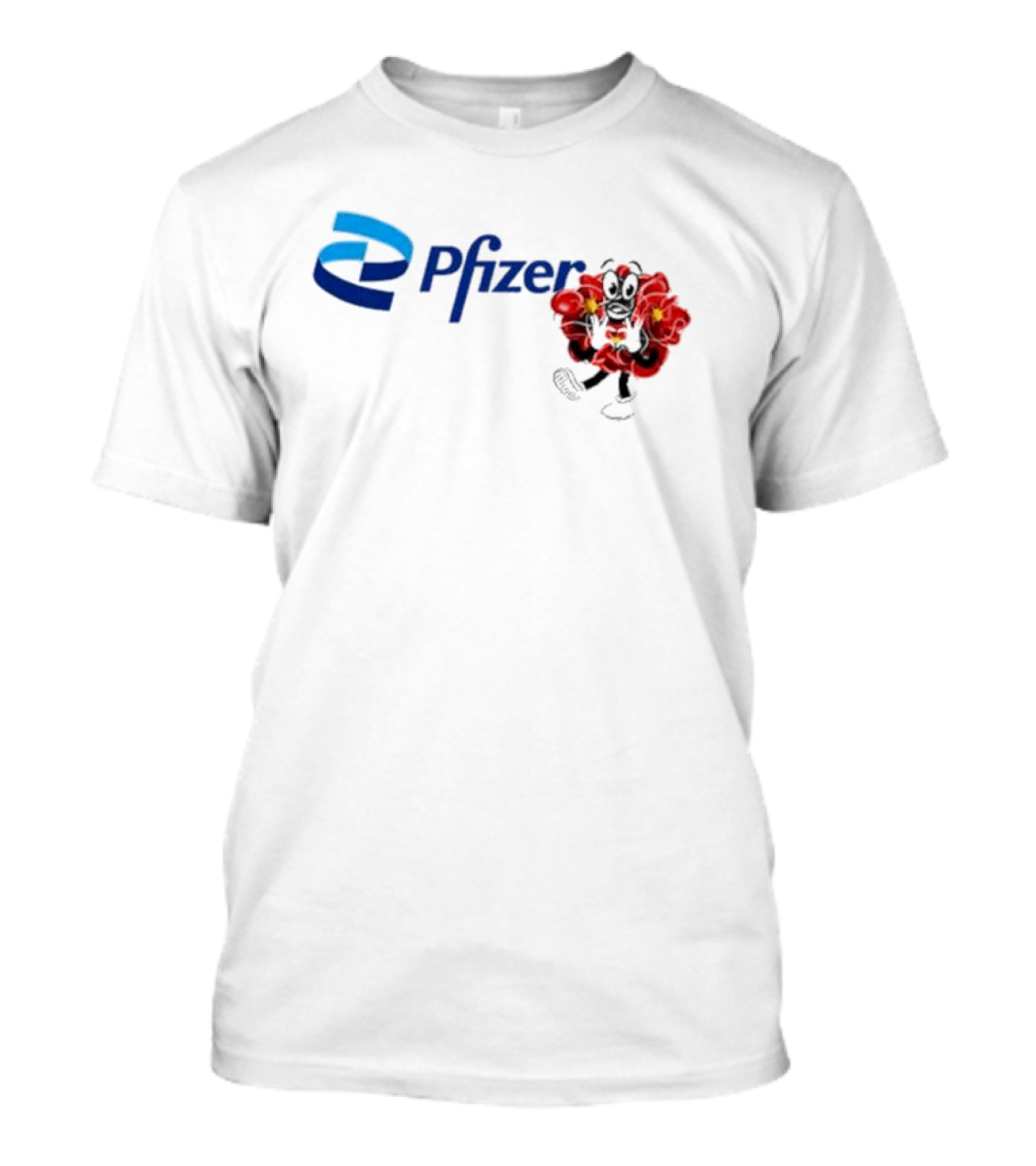Pfizer New Mascot Clotty With Bear Character And Energy Burst T-Shirt