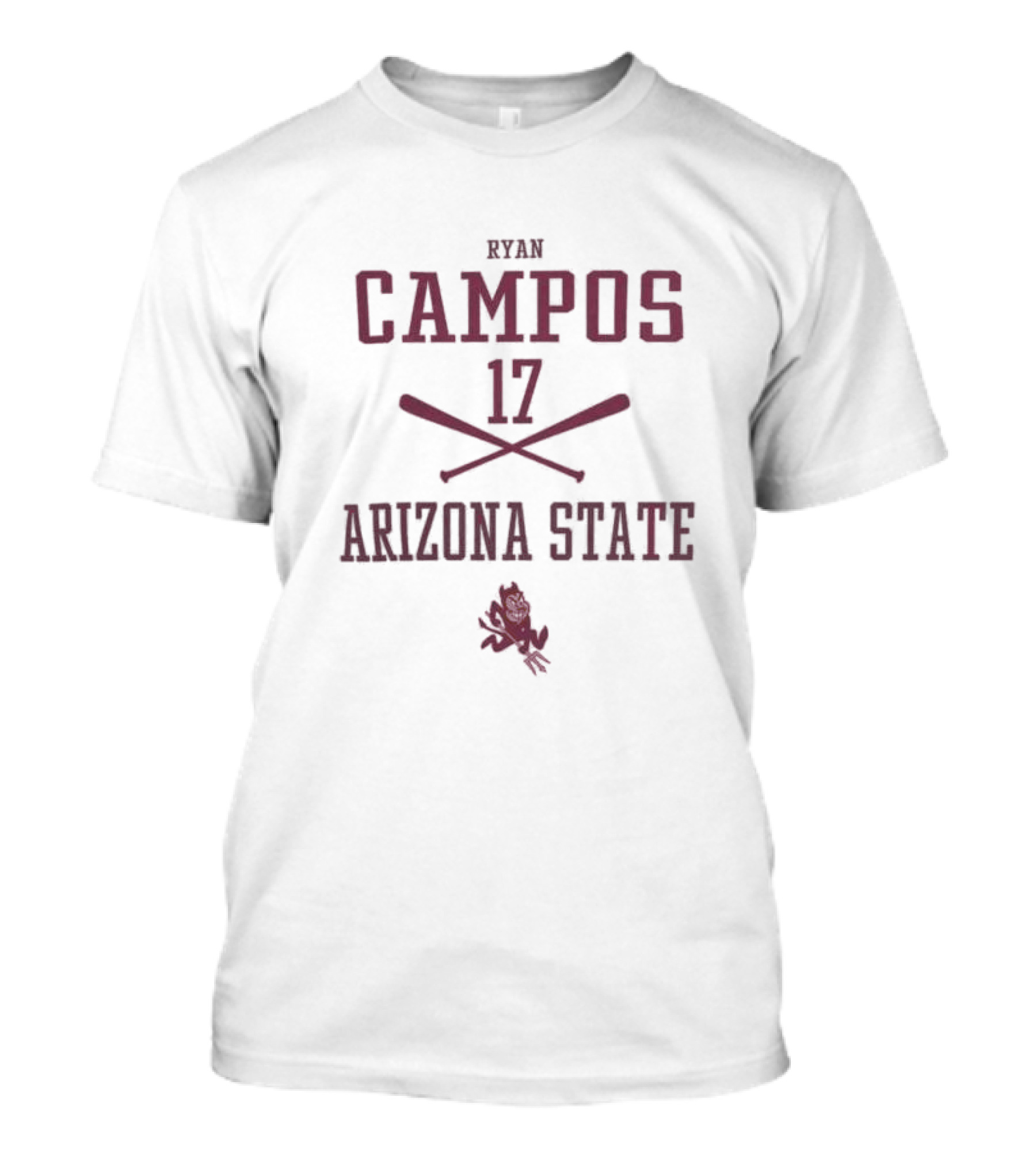 Ryan Campos Arizona State 17 Sun Devils Sport Icon T-Shirt