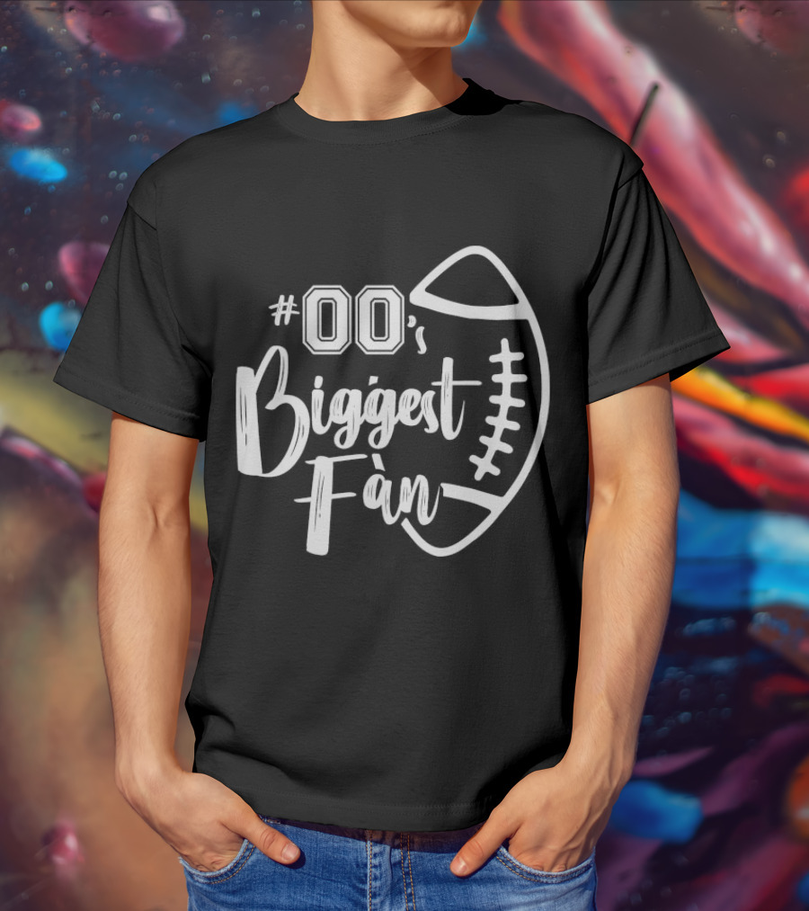 00's Biggest Fan Football T-Shirt