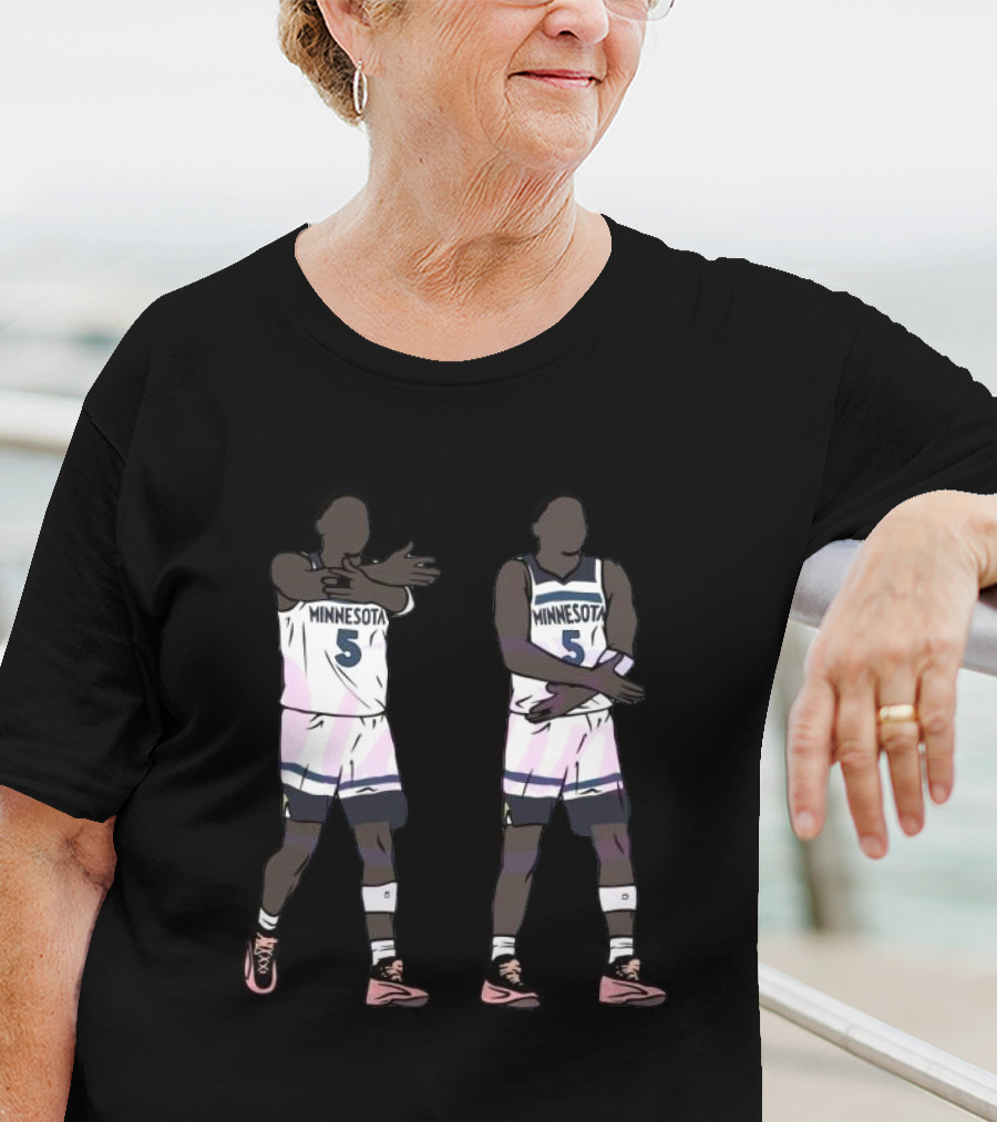 Minnesota Number 5 Chop Celebration Basketball Player Action T-Shirt