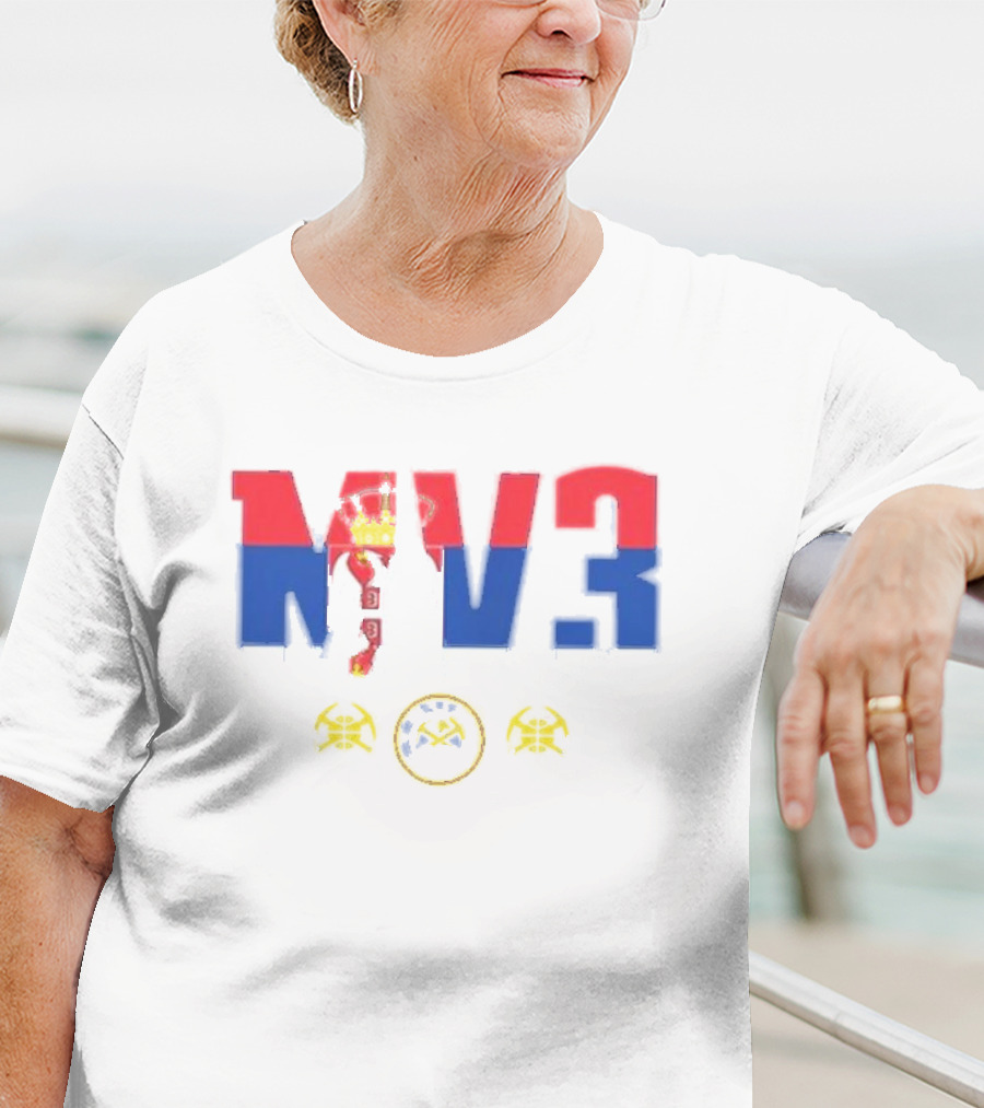 Denver Nuggets MV3 Serbian Flag Icons T-Shirt