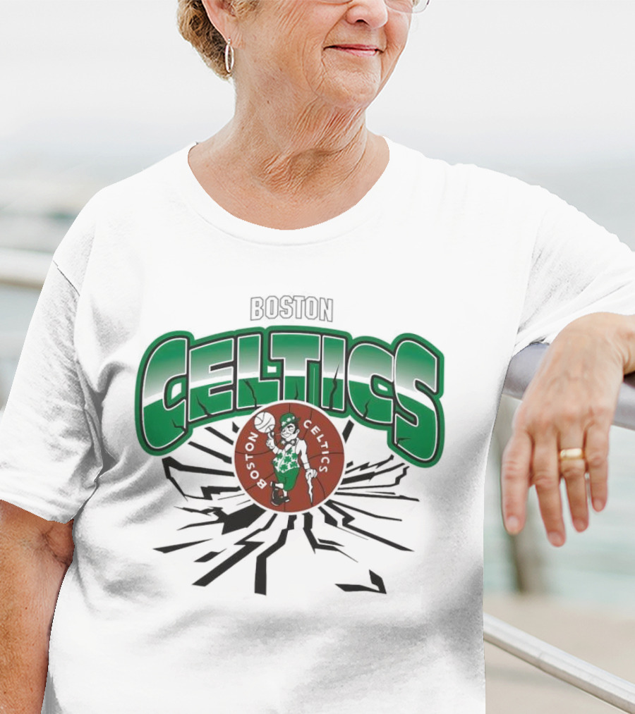 Boston Celtics Basketball NBA Power Earthquake T-Shirt