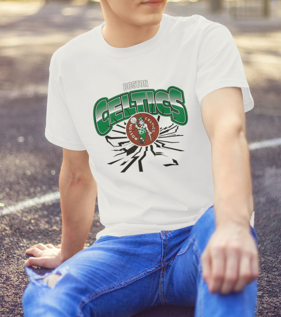 Boston Celtics Basketball NBA Power Earthquake T-Shirt