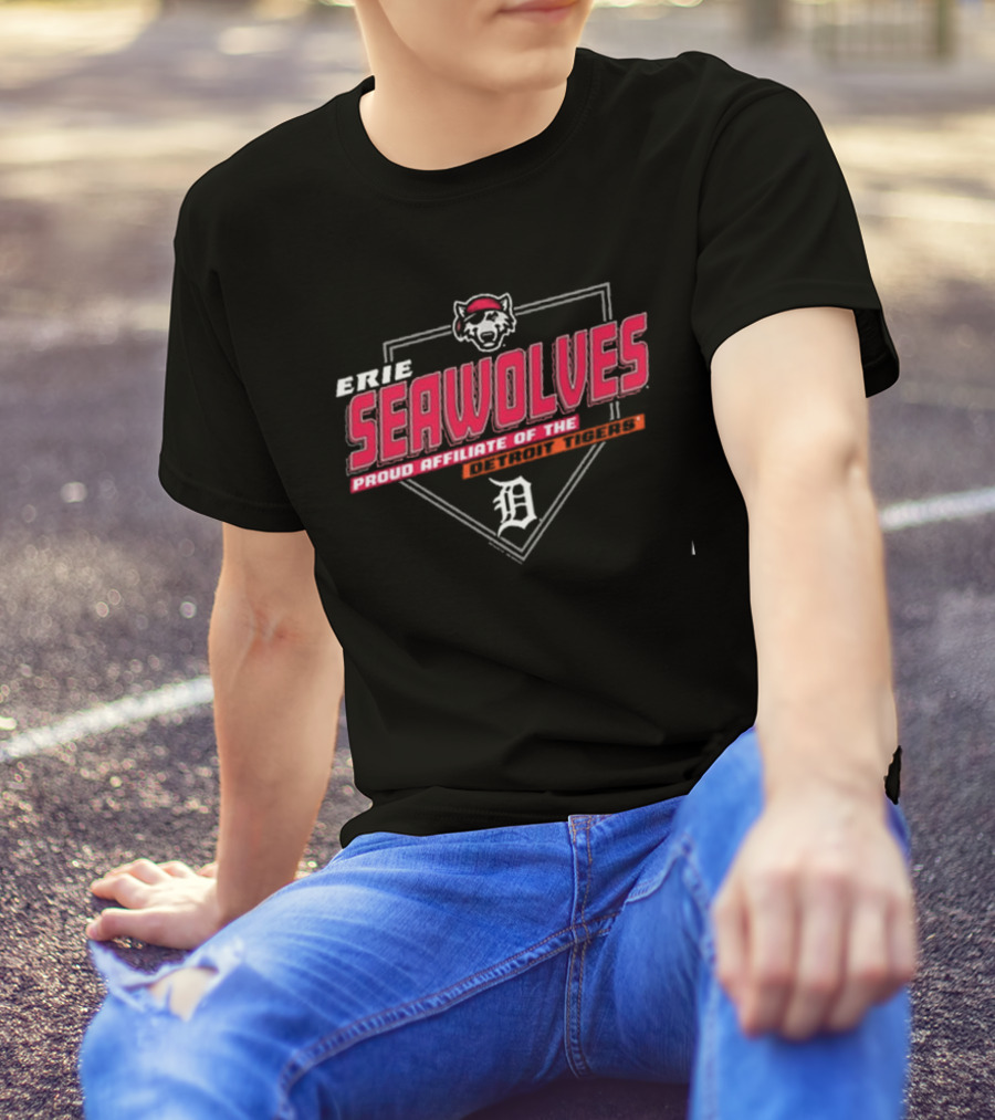 Erie Seawolves Proud Affiliate Of The Detroit Tigers Baseball T-Shirt