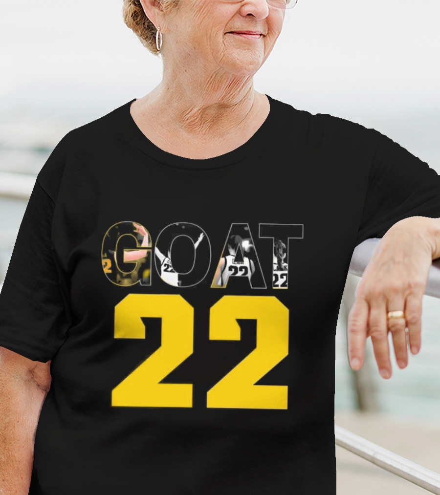GOAT 22 Caitlin Clark Iowa Hawkeyes Basketball Player Iconic Number T-Shirt