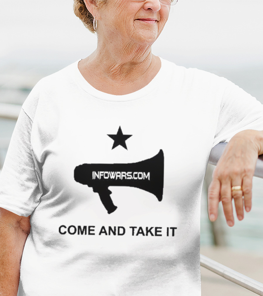 Infowars.com Come And Take It Star Megaphone T-Shirt
