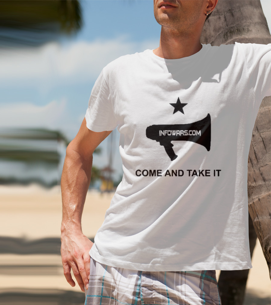 Infowars.com Come And Take It Star Megaphone T-Shirt