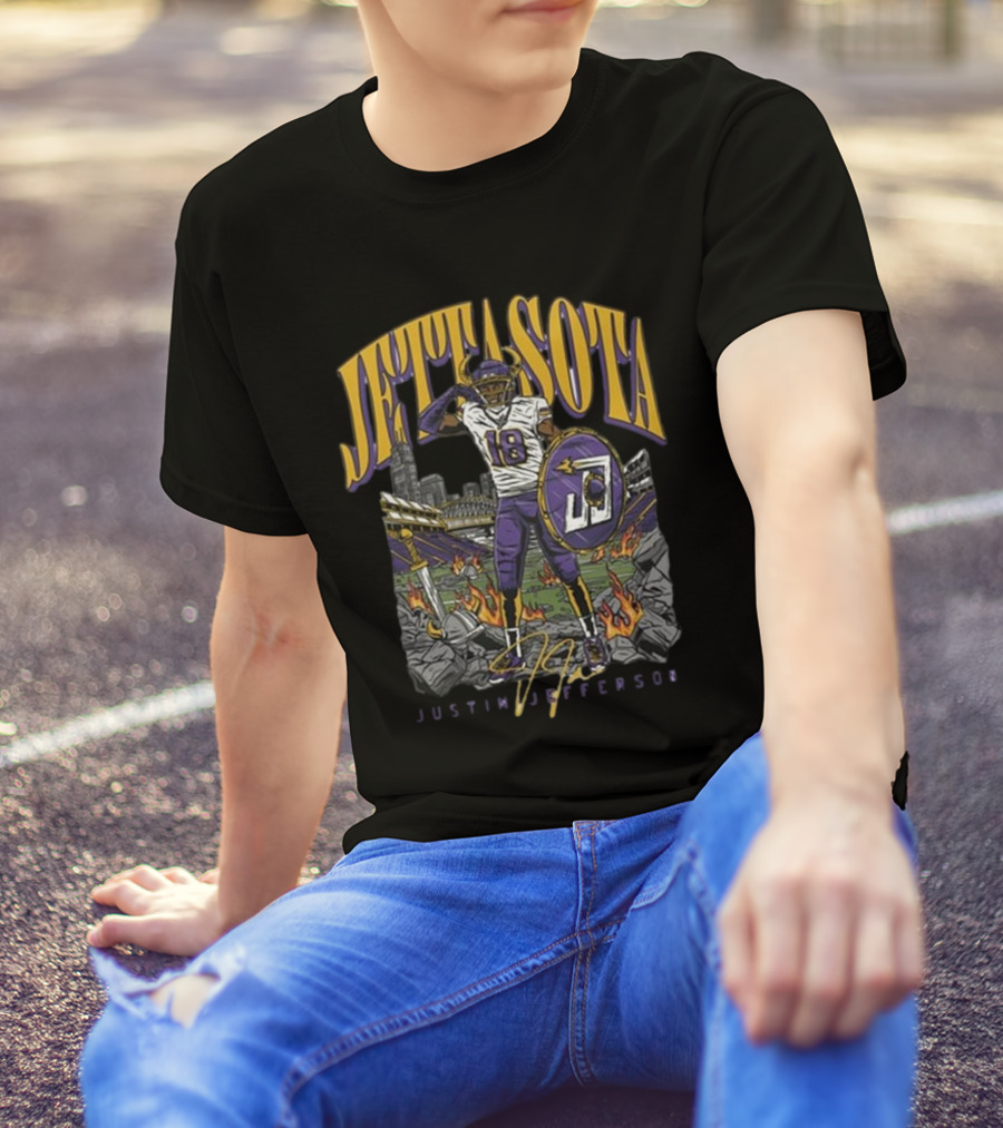 Justin Jefferson Jettasota Football Signature 18 T-Shirt