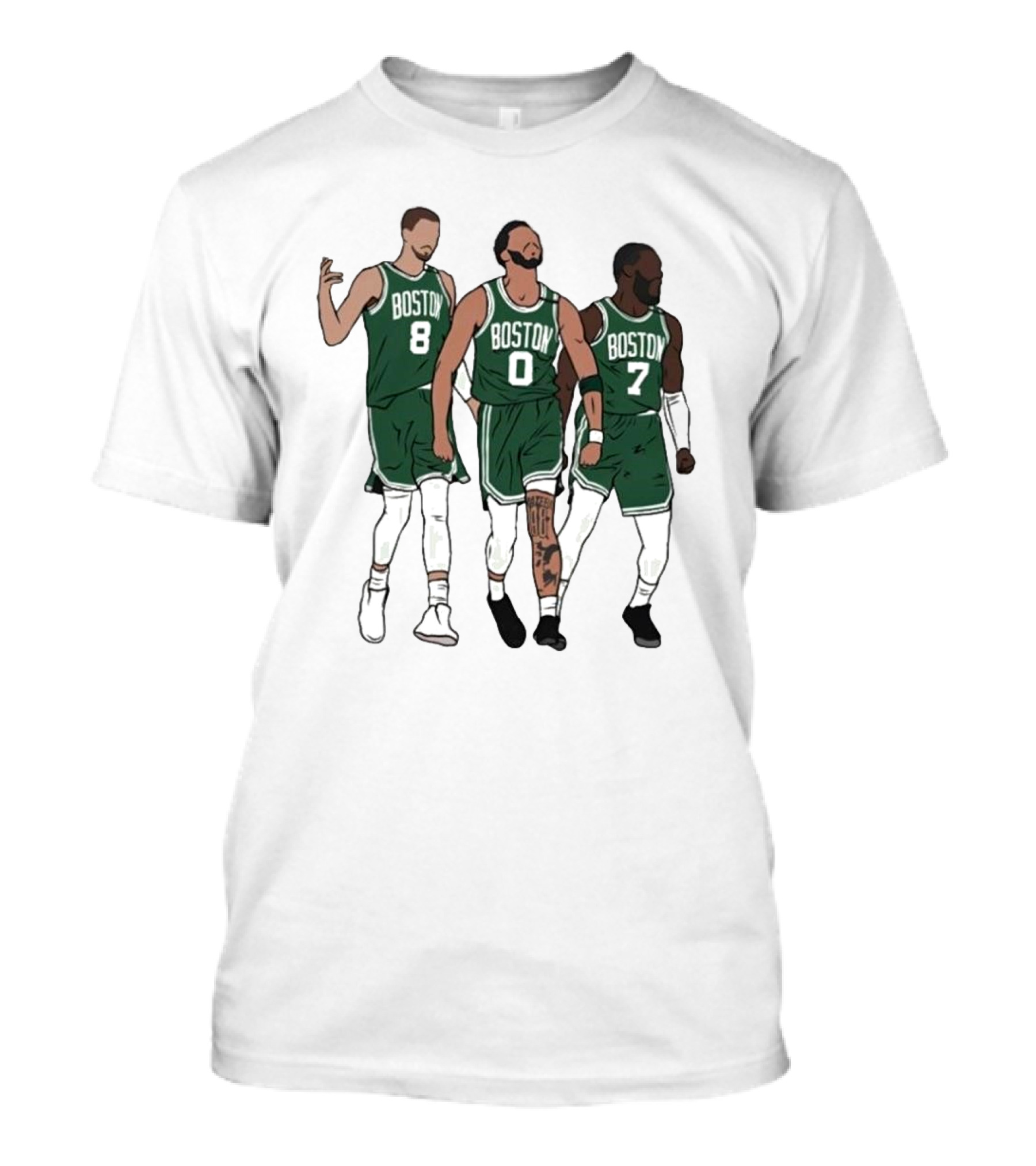 Bri Marie D Kristaps Porzingis Jayson Tatum Jaylen Brown Big 3 Boston Celtics T-Shirt