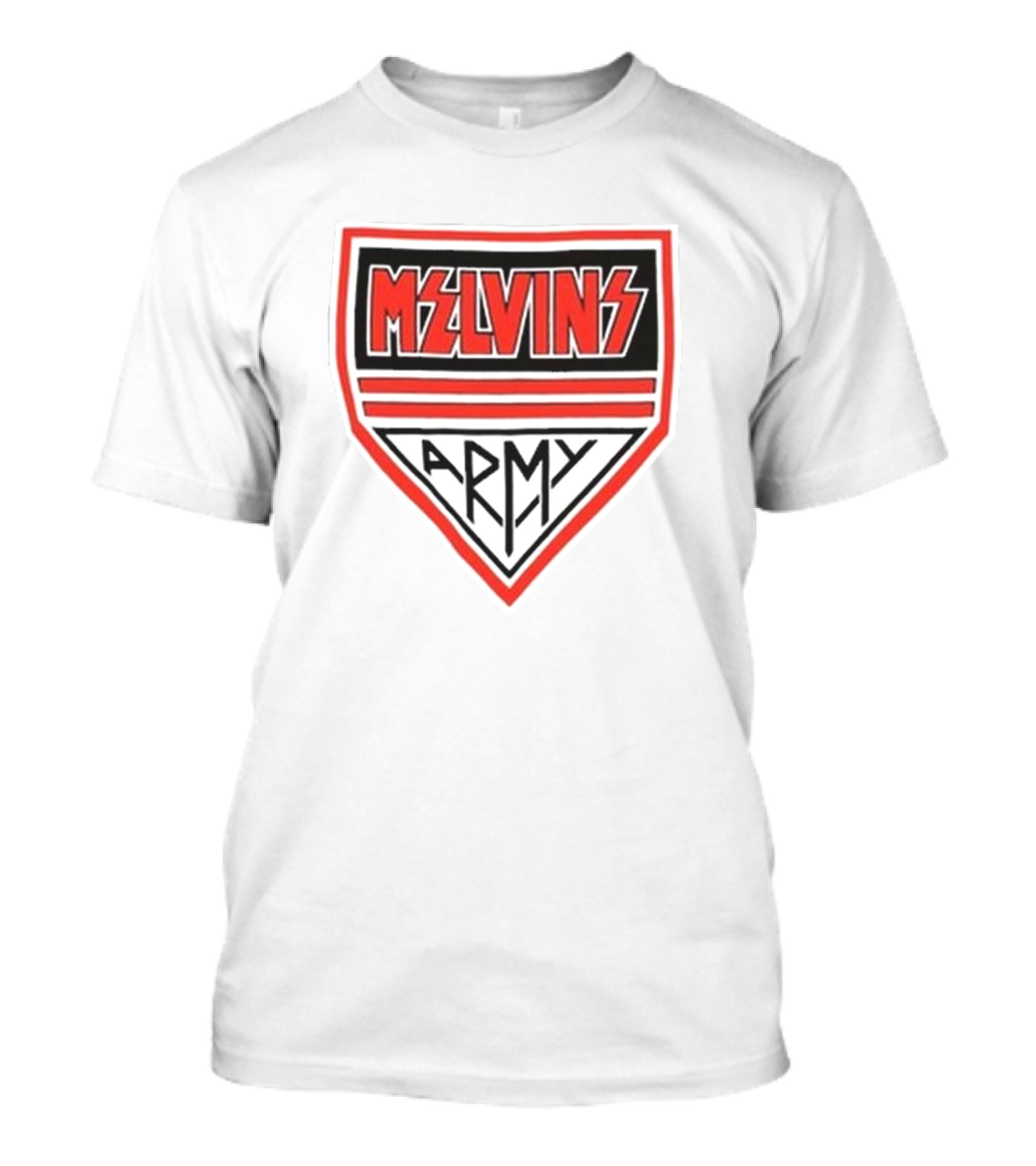 Melvins Army Emblem Red Black Badge T-Shirt