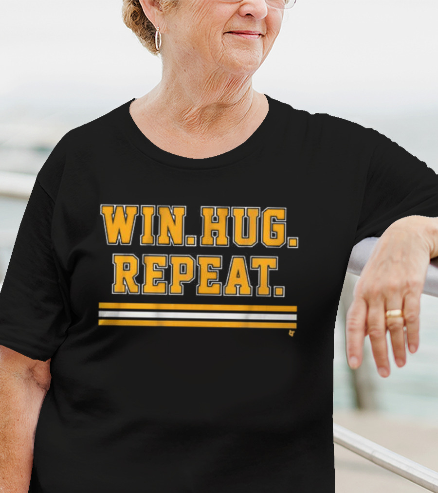 Win Hug Repeat Sports Team Spirit T-Shirt