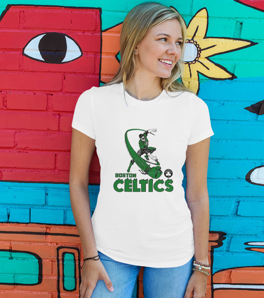 Boston Celtics Green Lantern Comics T-Shirt