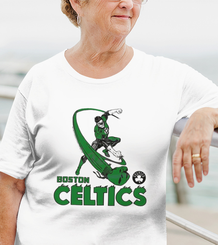 Boston Celtics Green Lantern Comics T-Shirt
