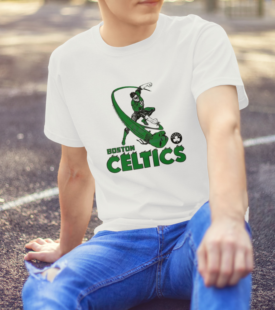 Boston Celtics Green Lantern Comics T-Shirt