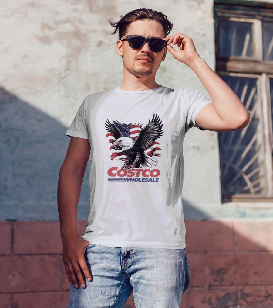 Costco Wholesale American Flag Eagle T-Shirt
