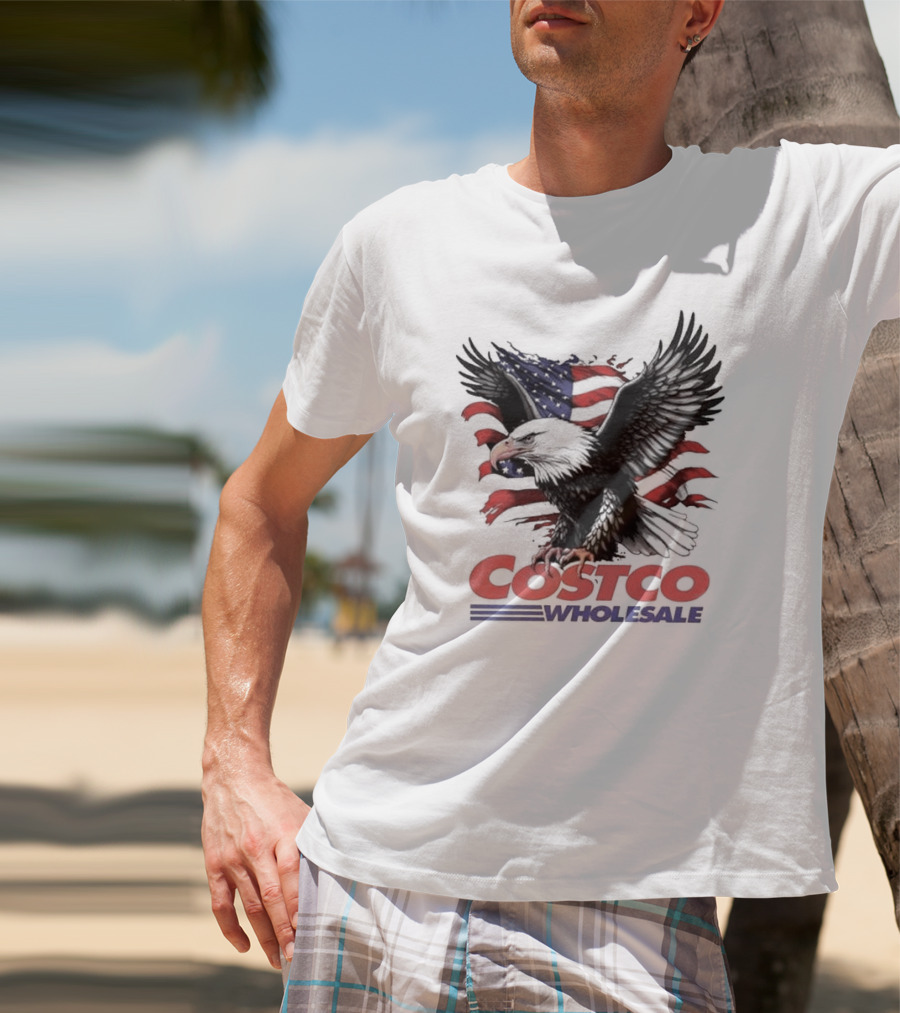 Costco Wholesale American Flag Eagle T-Shirt